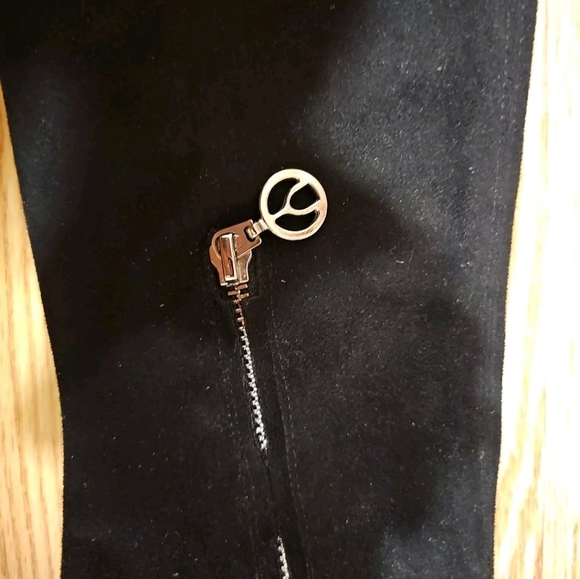 Browns Wishbone Women Knee High Suede Boots Black 8M Whimsigoth Vampire Witchy - Picture 7 of 10